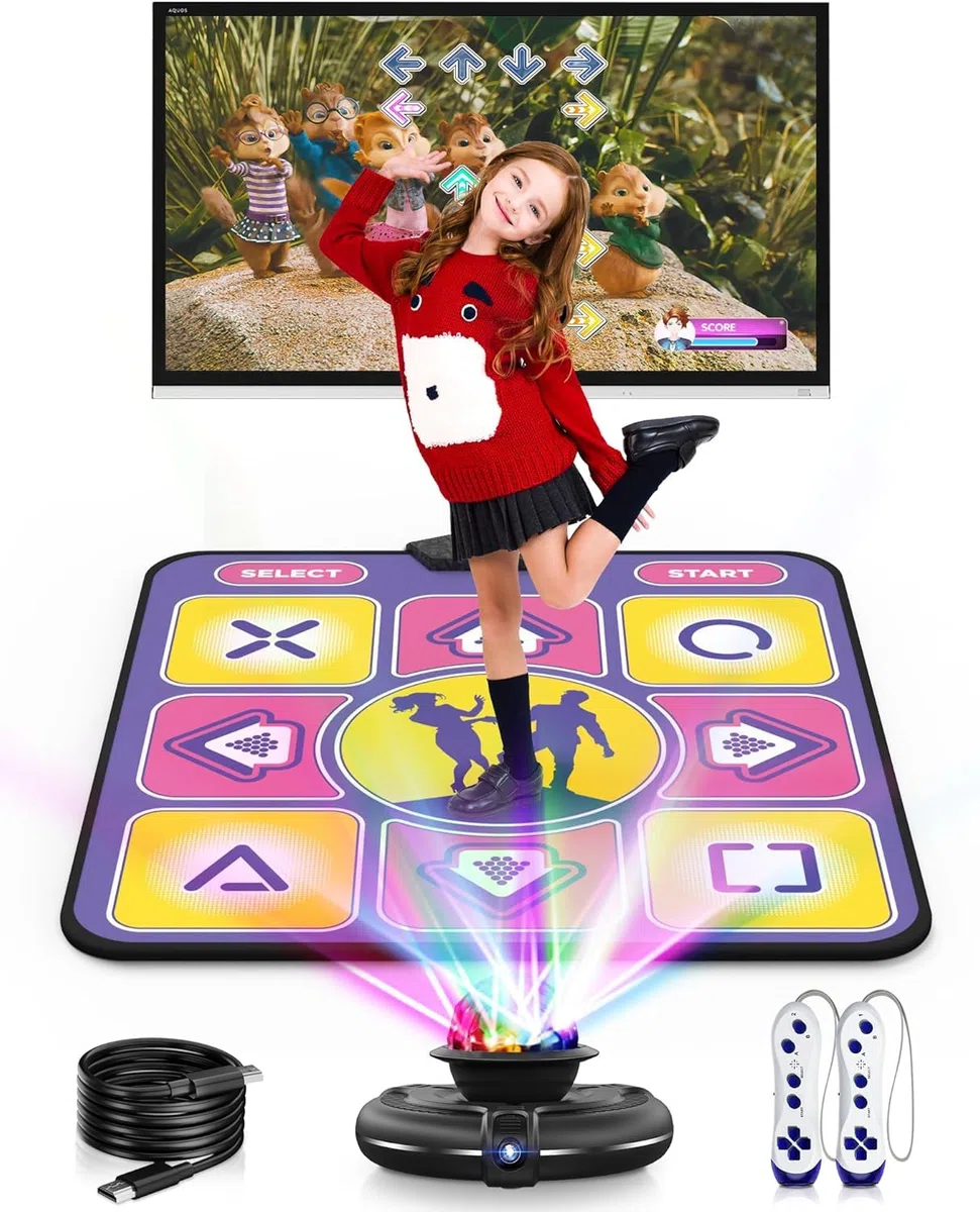 Tanzmatte - rutschfest Mit Kamera für TV, Kabelloser Controller, Spaß Spiel für Kinder & Erwachsene, Geschenke für Mädchen & Jungen