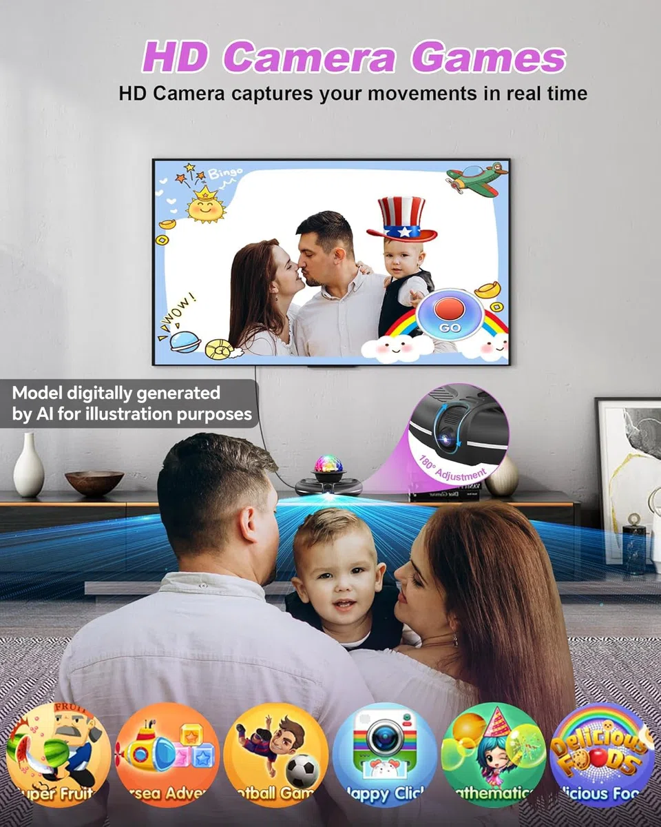 Tanzmatte - rutschfest Mit Kamera für TV, Kabelloser Controller, Spaß Spiel für Kinder & Erwachsene, Geschenke für Mädchen & Jungen