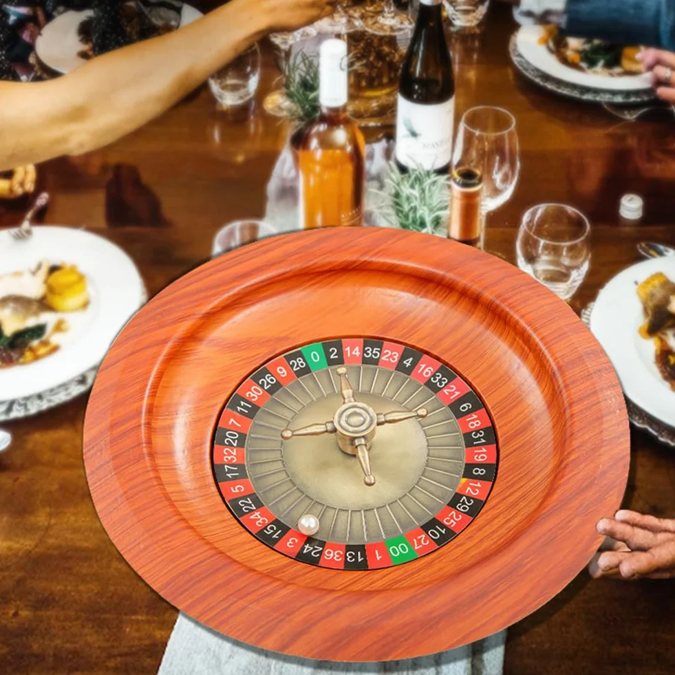 Russisches Holz-Roulette-Rad-spielset, Russisches Roulette-Rad-Set, Casino-spieltisch, Roulette-Casino-spielabend Unverzichtbar