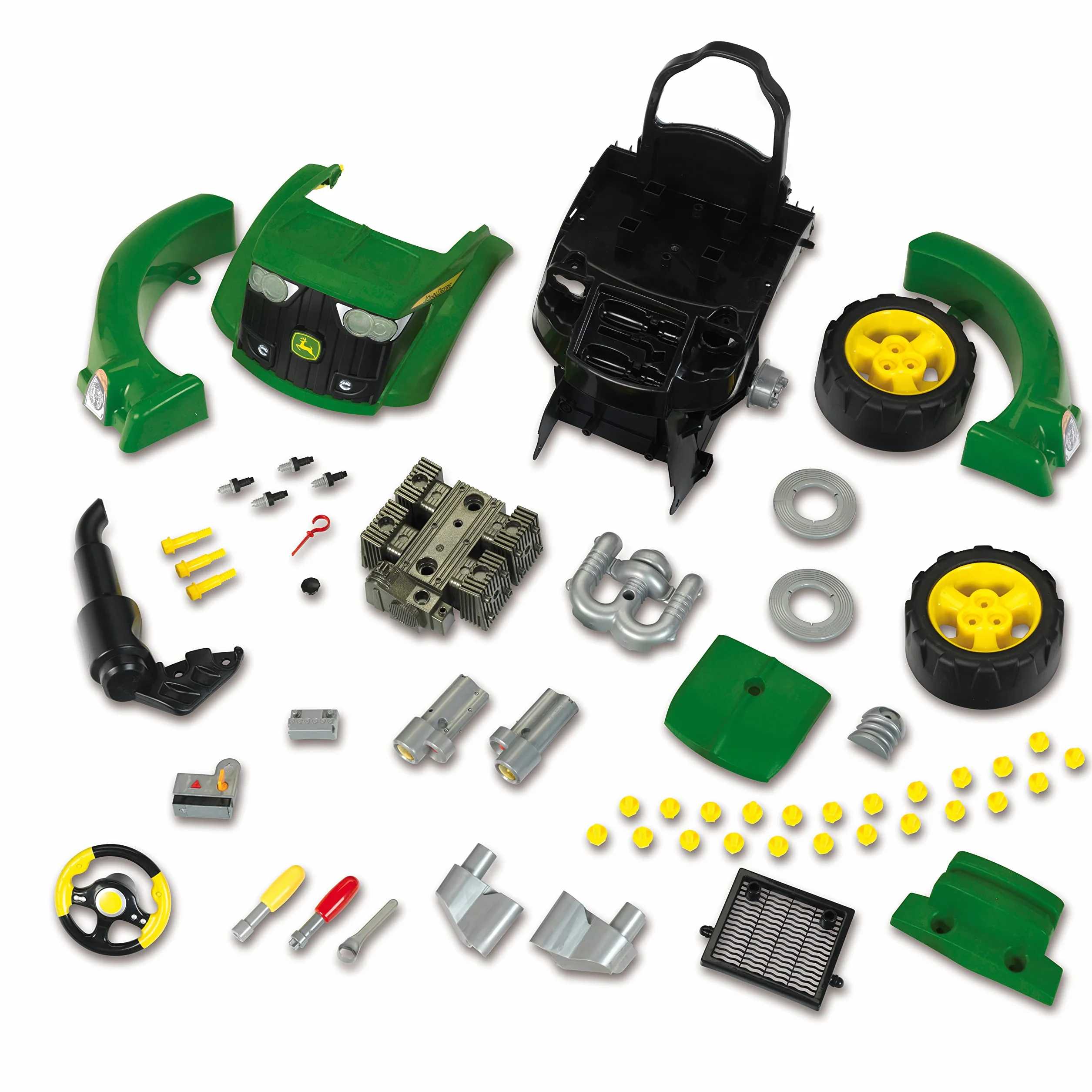 Theo Klein 3916 John Deere Tractor Engine | 56-teilige Traktormotor-Nachbildung mit vielen Funktionen zum Schrauben und Tüfteln | Maße: 43 cm x 40 cm x 52,5 cm | Spielzeug für Kinder ab 3 Jahren