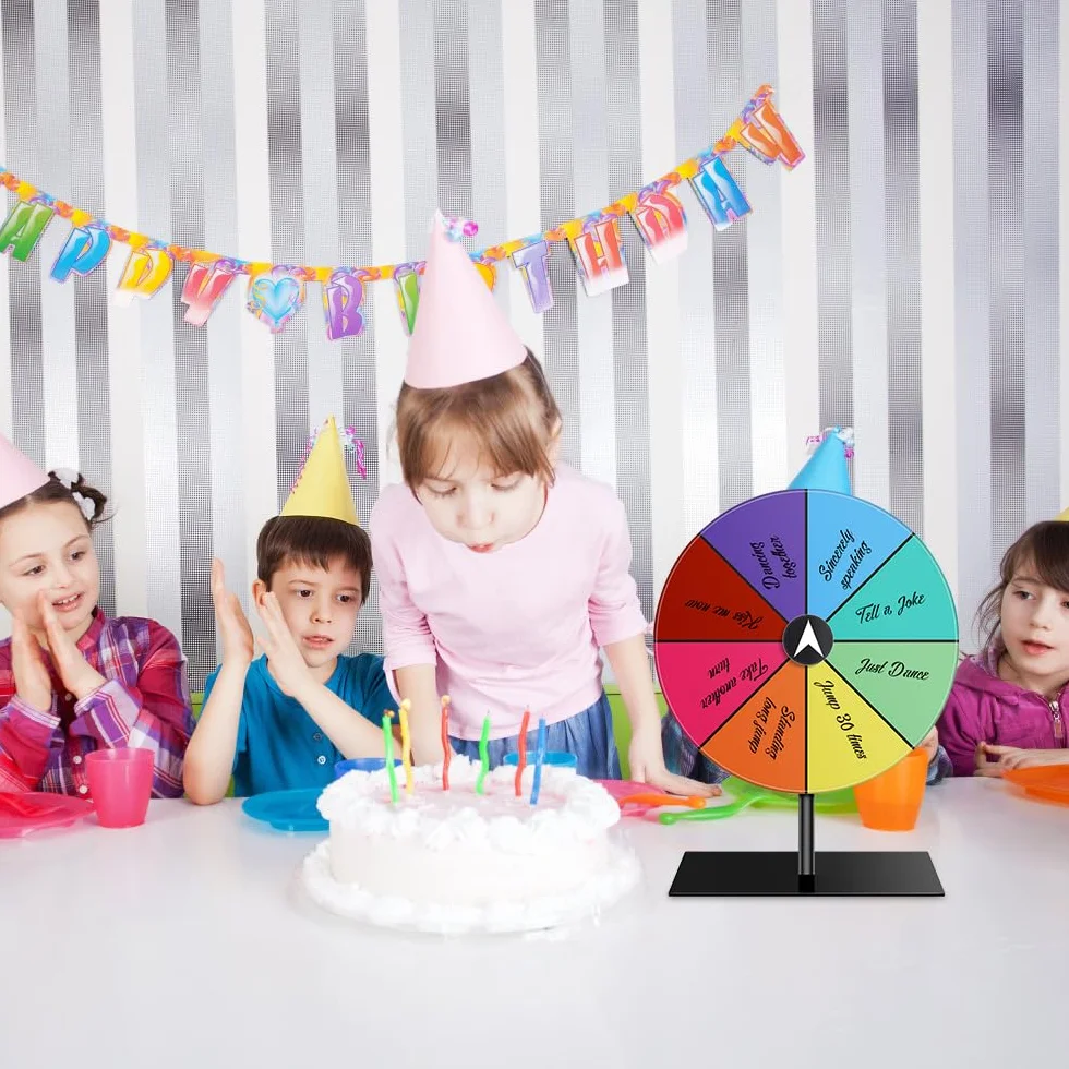 Glücksrad zum Drehen, 20cm 8 Slots Glücksrad Spielzeug, Spinning Prize Wheel, Für Party Karneval Messe Glücksrad Rouletterad