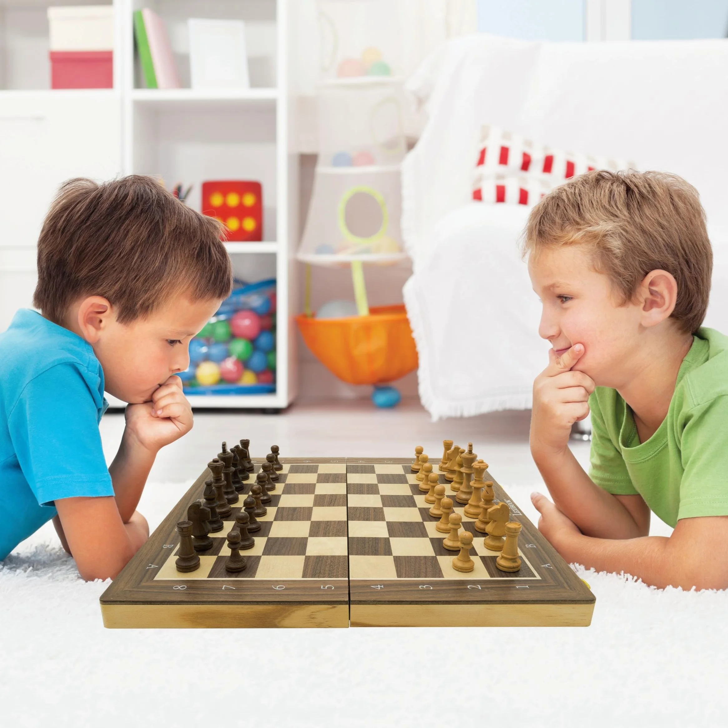 Lexibook, Chessman Giant Wood Pro - zusammenklappbares Schachbrett aus Holz mit magnetischen Figuren, CGM1000LXB
