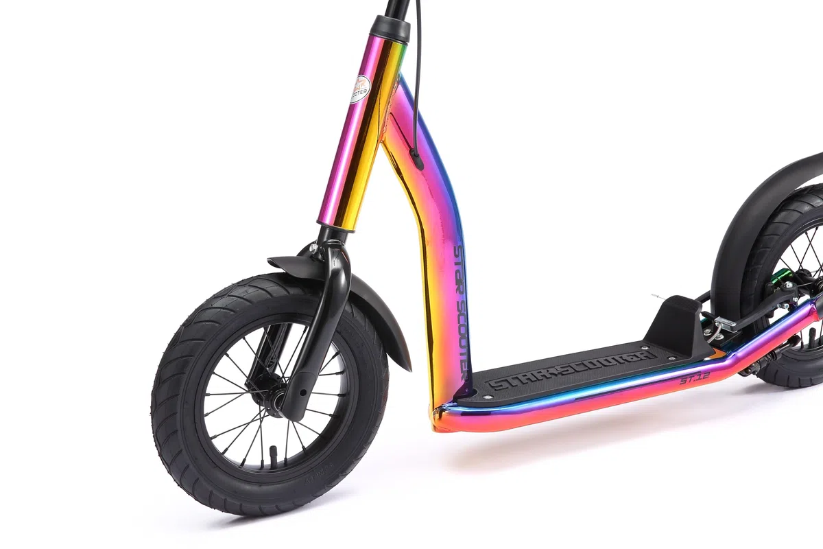STAR SCOOTER Kinder Tret Roller ab 7 Jahre | City Kick Scooter Luftreifen Höhenverstellbar 12 Zoll New Gen