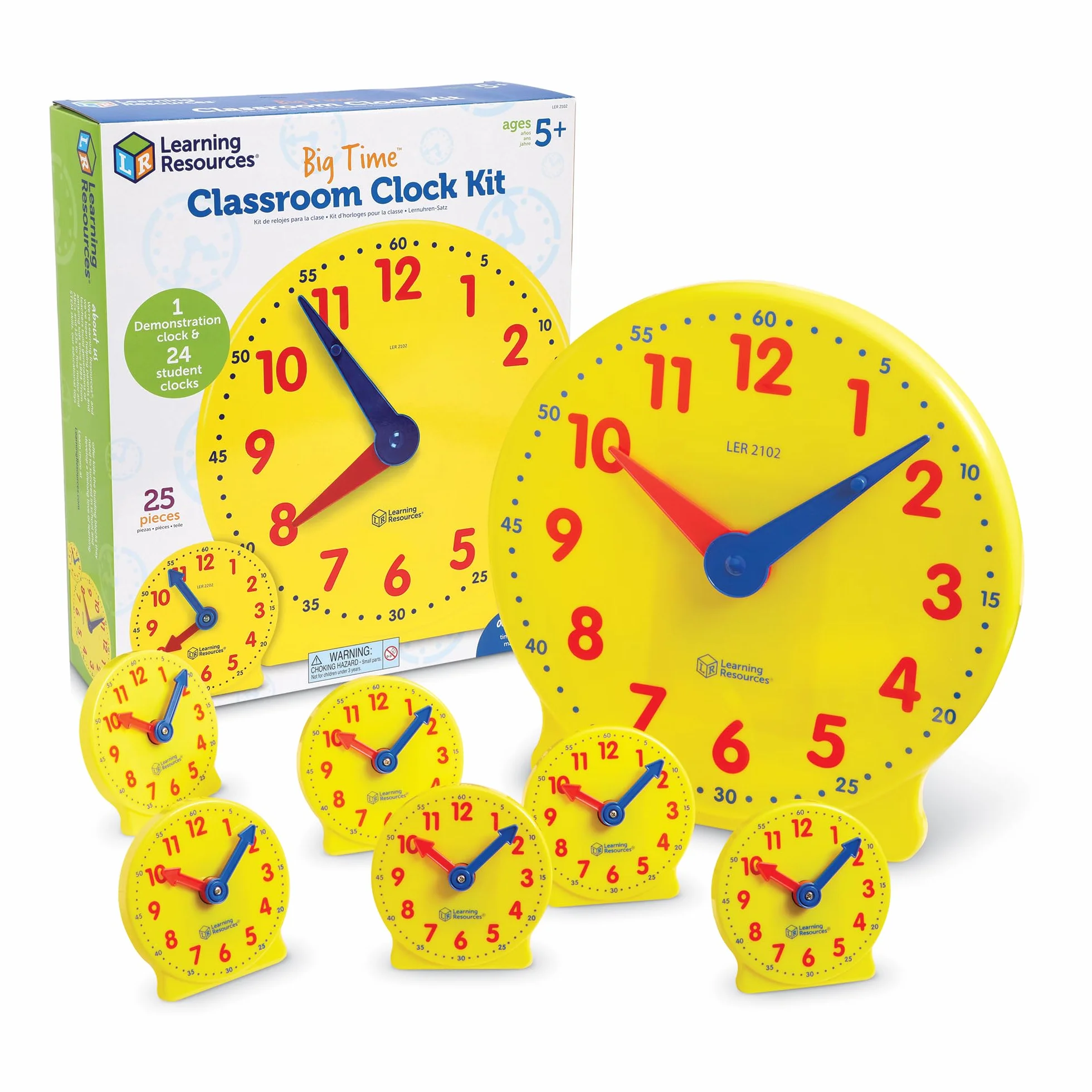 Learning Resources Big Time Klassenzimmer Uhren-Set