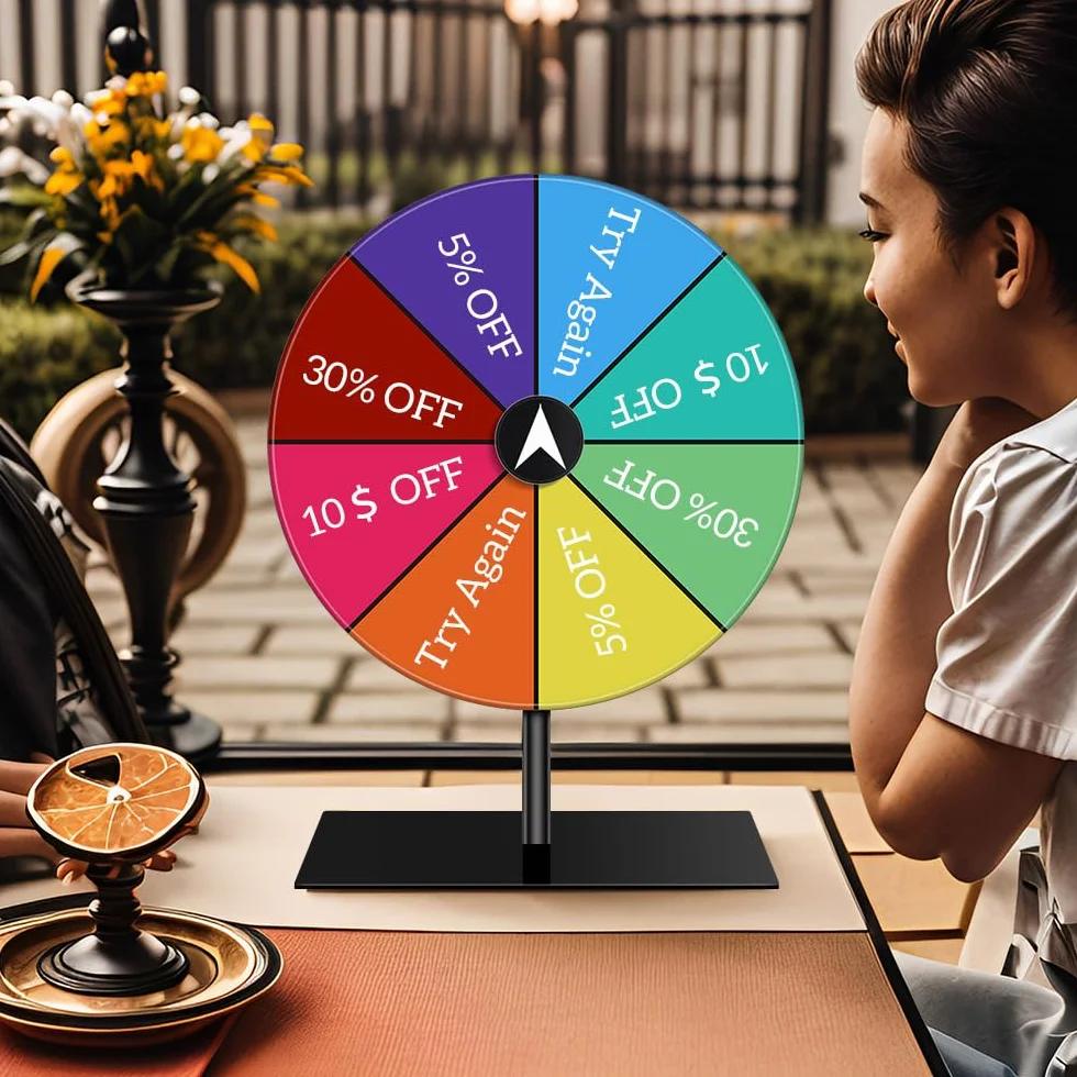 Glücksrad zum Drehen, 20cm 8 Slots Glücksrad Spielzeug, Spinning Prize Wheel, Für Party Karneval Messe Glücksrad Rouletterad