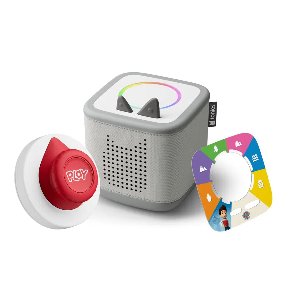 tonies Toniebox 2 Tonieplay Bundle Incl. 1 Tonieplay Spiel + Controller: Paw Patrol, Mondgrau, Audioplayer für Hörbücher, Lieder, Einschlafen und Tonieplay für Kinder