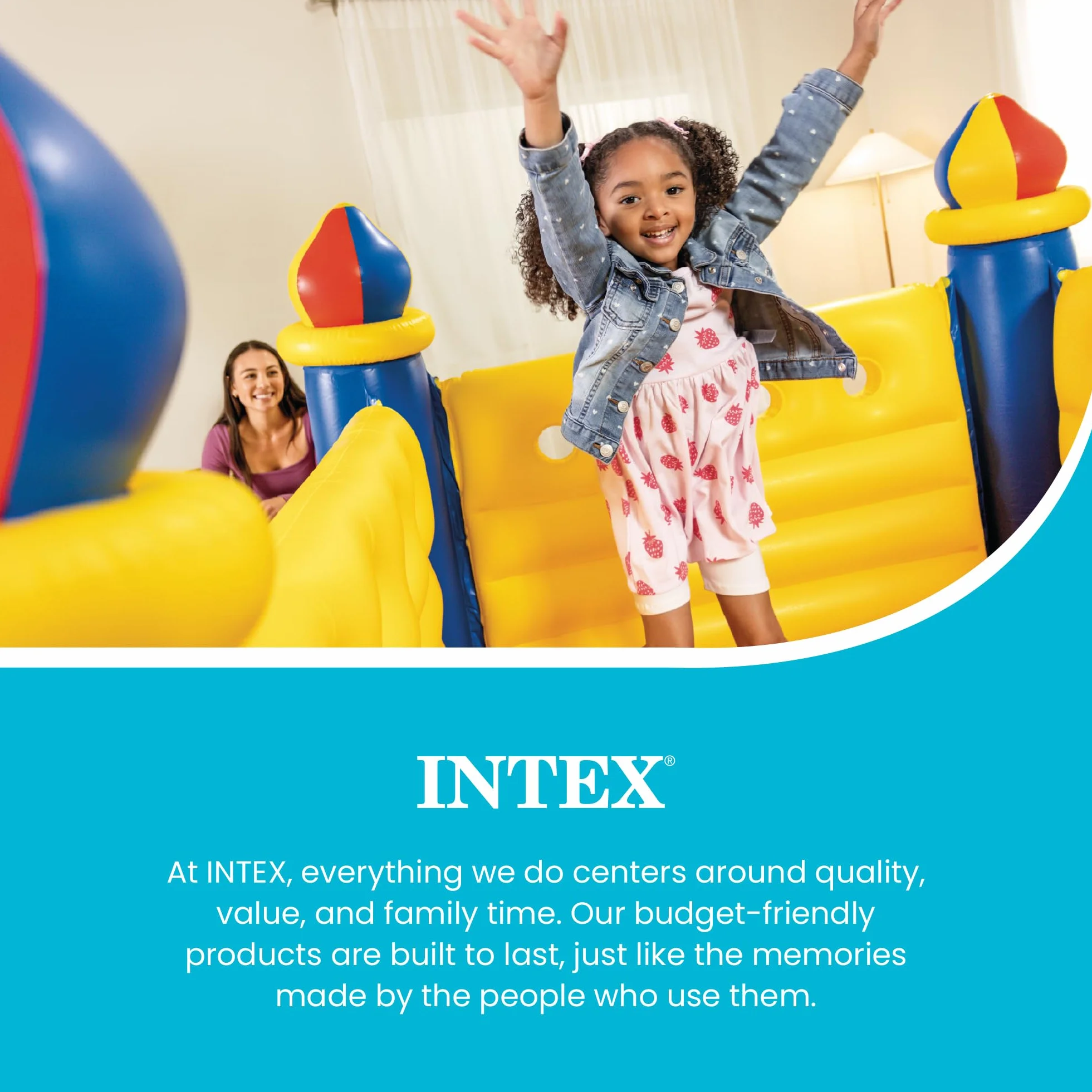 Intex 48259NP Jump-O-Lene Castle Bouncer - Aufblasbare Hüpfburg - 175 x 175 x 135 cm