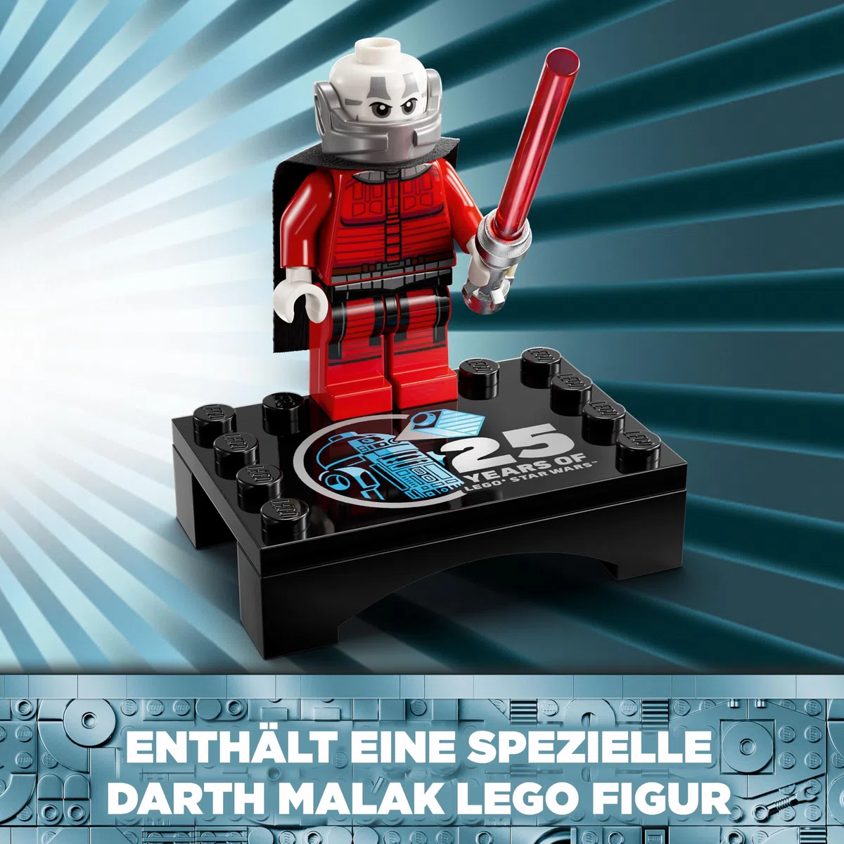 LEGO Star Wars 75379 R2-D2 Spielzeug – Spielfigur zum Ausstellen mit drehbarem Kopf, Periskop und Werkzeugen mit Darth Malak Minifigur – Geschenk für Jungs ab 10 Jahren und Erwachsene