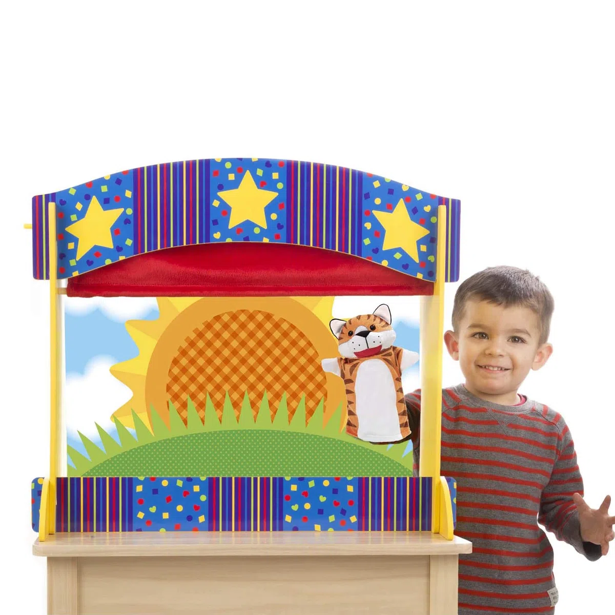 Melissa & Doug 12536 Tisch Puppentheater aus Holz