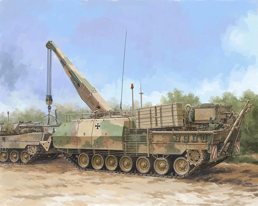 HobbyBoss 384566-1/35 Bergepanzer Bpz3A1 Büffel - Maßstab 1:35
