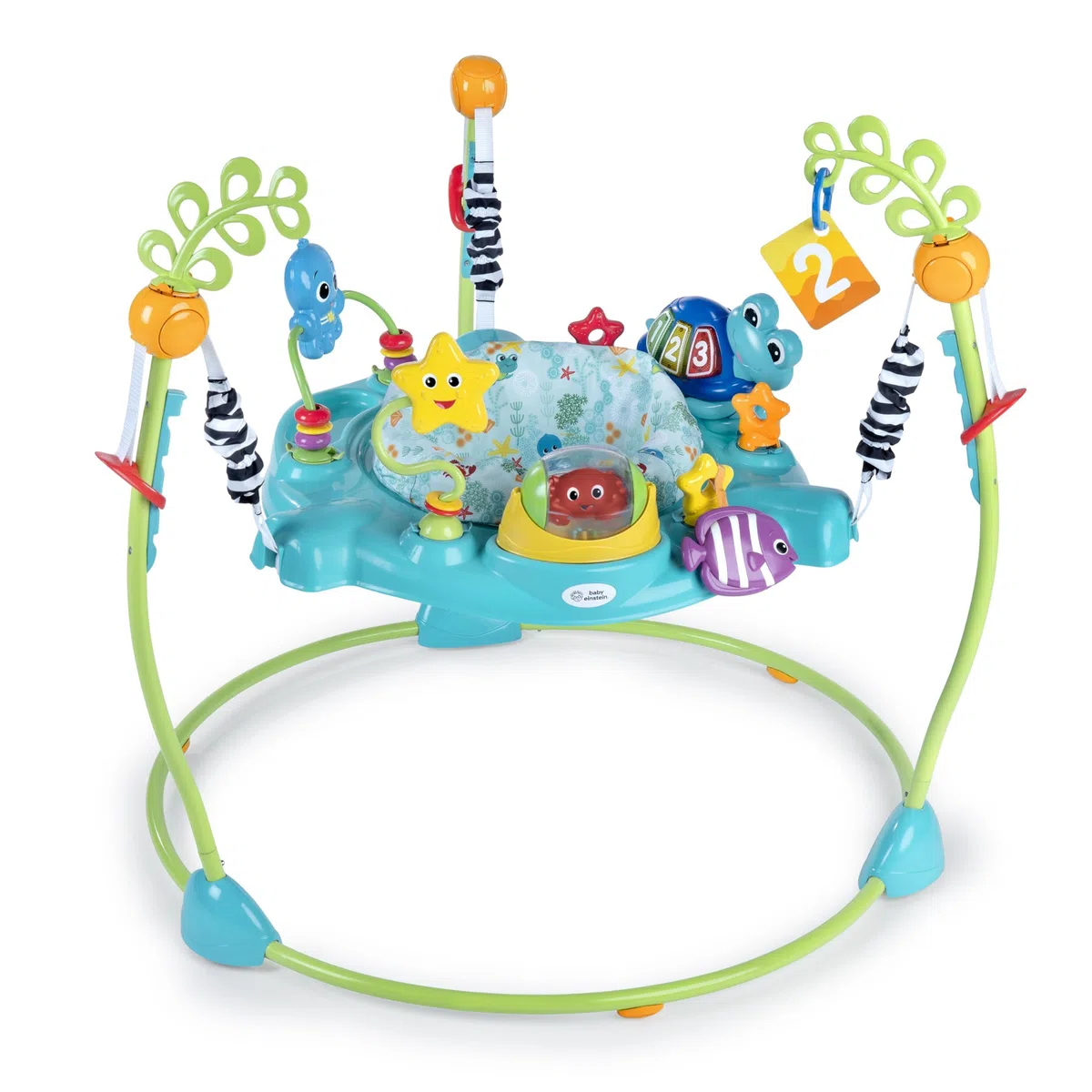 Baby Einstein, Ocean Explorers Curiosity Cove 2-in-1, Türhopser und Bodenspielzeug, Alter 6-12 Monate