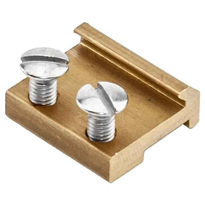 Schienen-Verbinder zum Schrauben aus Messing 15mm - LGB Gleise & Gartenbahn Spur G Zubehör (50 Stück)
