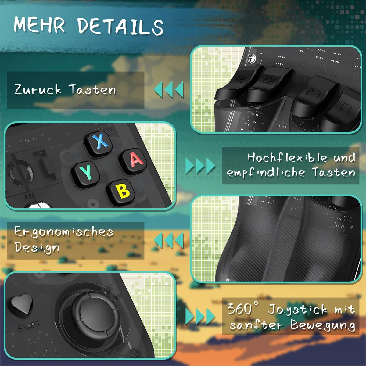 R36MAX Retro Handheld Spielkonsole, 256 G über 40.000 Spiele, 4-Zoll-IPS Retro Konsole, Linux-System, 4000-mAh-Akku, Unterstützt Mehrere Emulatoren,Tragbare Mini-Arcade(Schwarz)