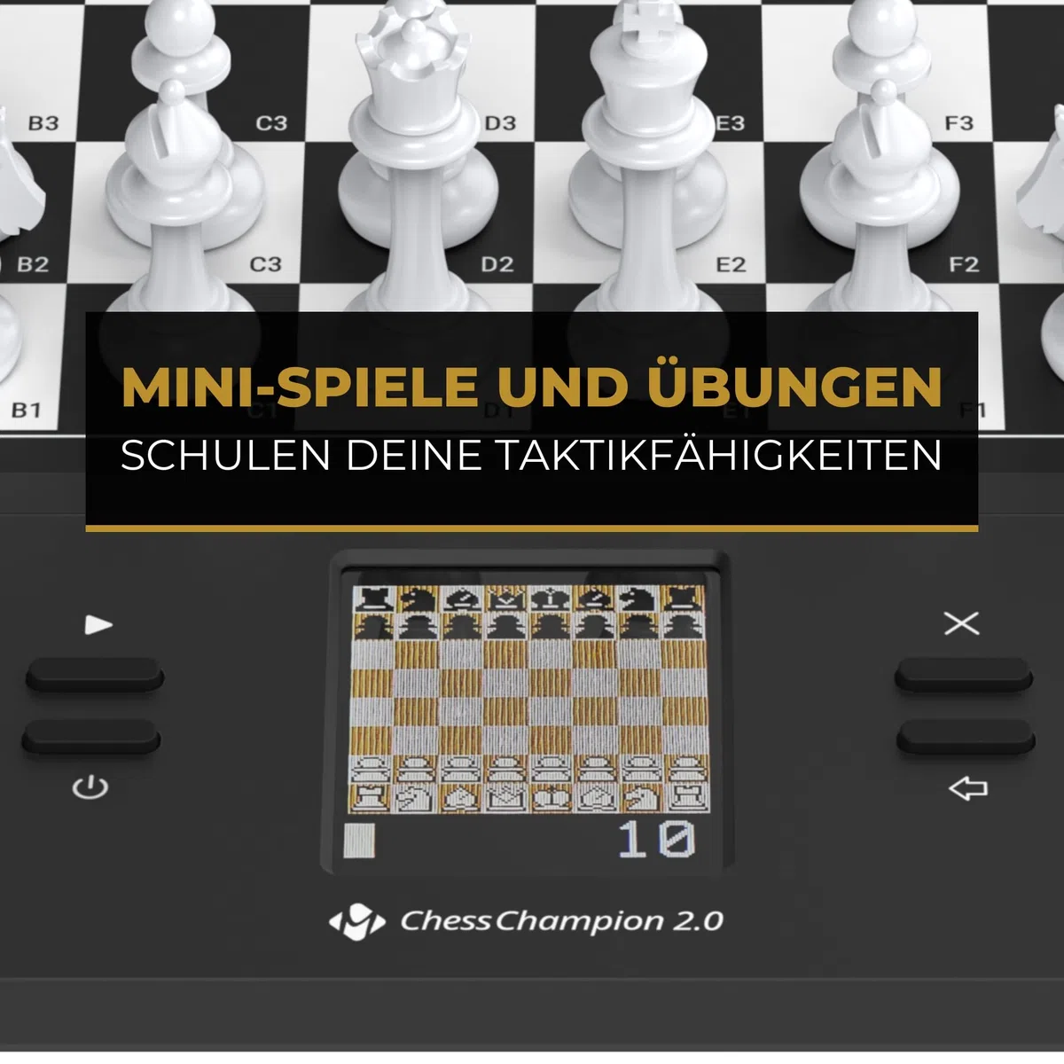 Millennium M808 ChessChampion 2.0– Dein Smarter Schachtrainer mit Tipps, Zugvorschlägen & Mini-Spielen – Perfekt für Einsteiger & Anfänger jeden Alters, 21cm Spielfläche