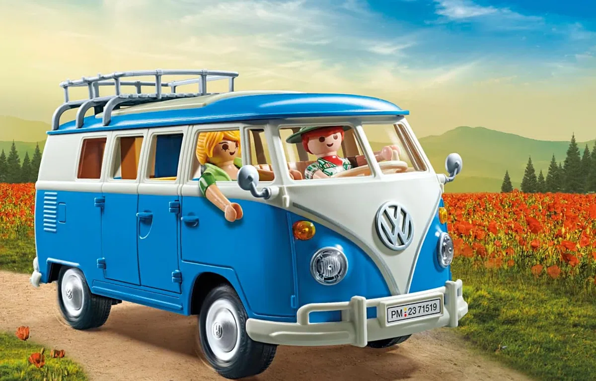 PLAYMOBIL Volkswagen 71409 T1 Camping Bus Edeka Edition 2, Für Kinder ab 5 Jahren