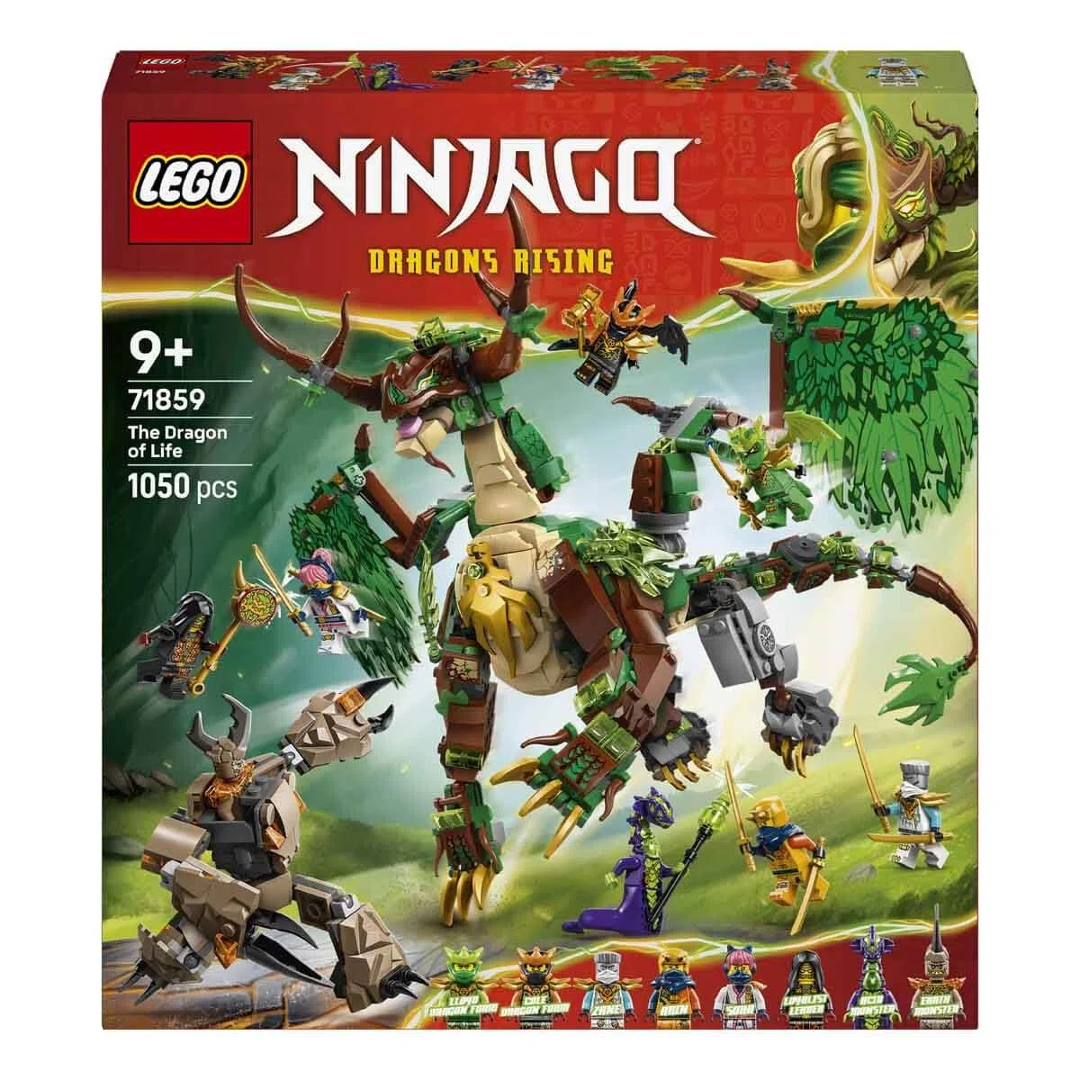 LEGO NINJAGO Der Drache des Lebens - Ninja Spielzeug mit Drachenfigur, Mini Monster Mech, 8 Minifiguren und Schwertern - Kreatives Geschenk für Jungen und Mädchen ab 8 Jahren und Fans - 71859