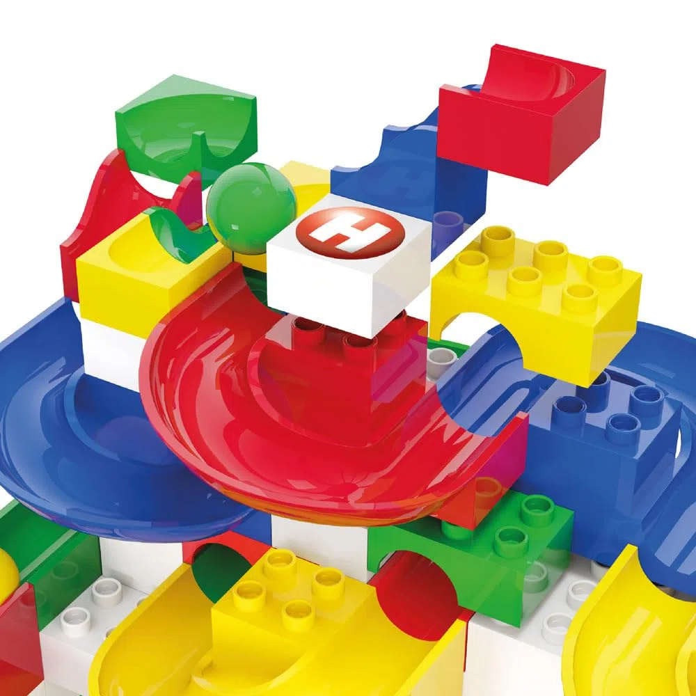 Hubelino 420572 Baukasten Maxi (213-teilig) Kugelbahn, kompatibel