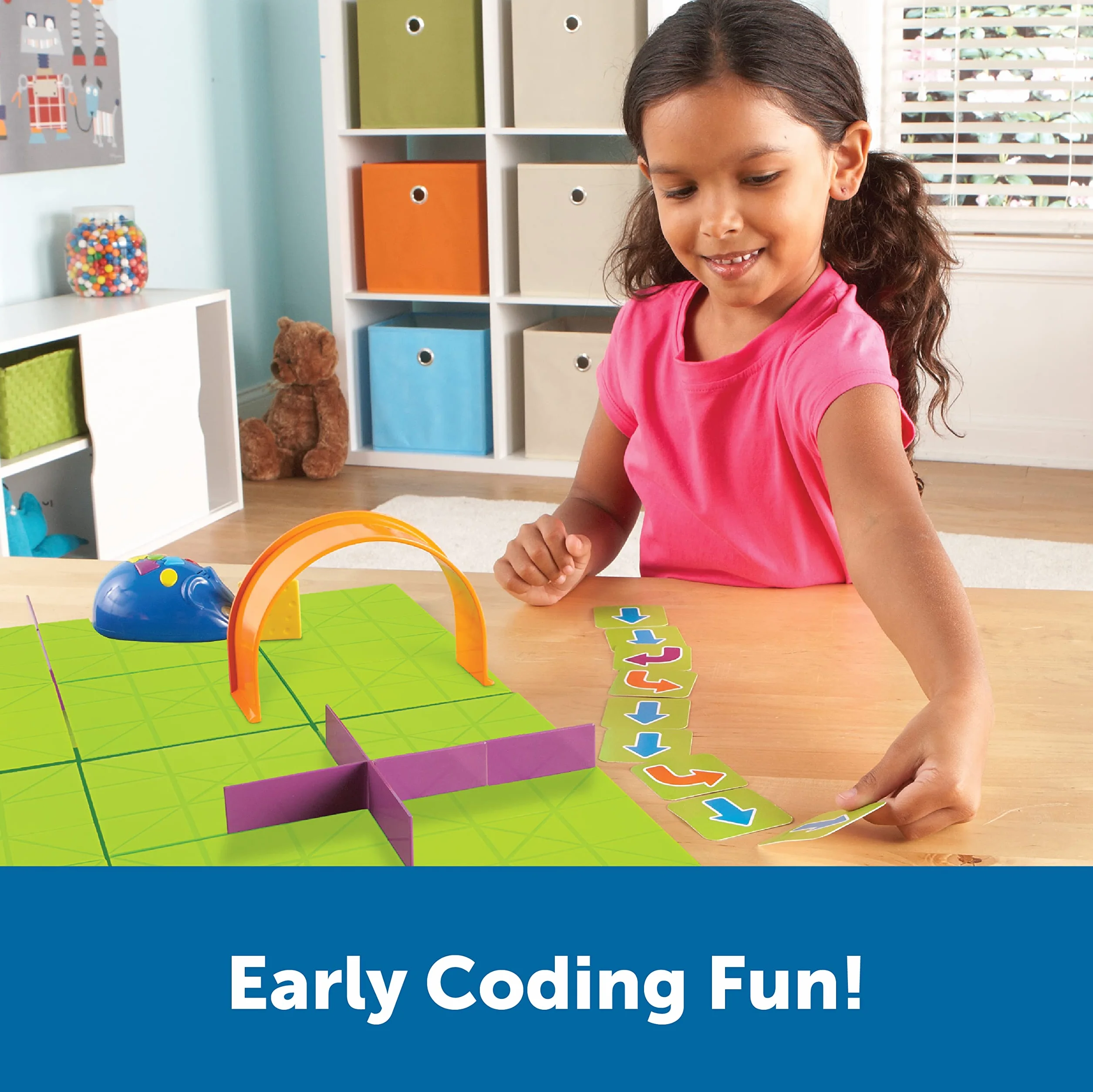 Learning Resources Code & Go Robotermaus Activity Set, Alter 4–8, Robotermaus programmieren, stärkt logisches Denken und Mint-Kompetenz