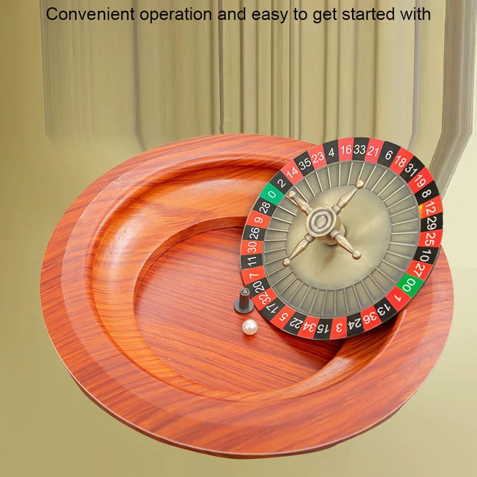 Russisches Holz-Roulette-Rad-spielset, Russisches Roulette-Rad-Set, Casino-spieltisch, Roulette-Casino-spielabend Unverzichtbar
