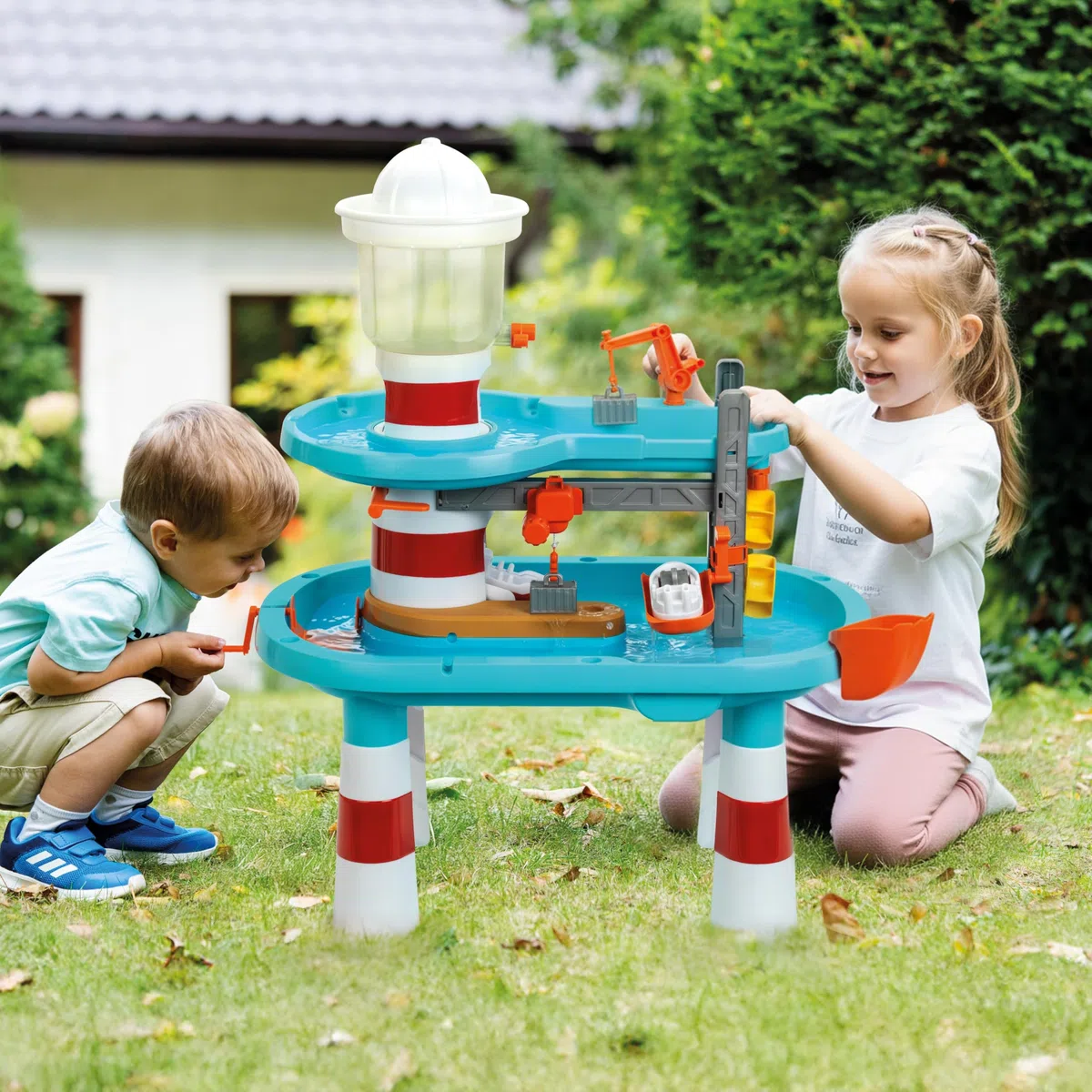 Theo Klein 7715 Aqua Action Lighthouse Wasserspieltisch XXL | Interaktiv & Motorik-Spielzeug | Spielzeug für Kinder ab 3 Jahren