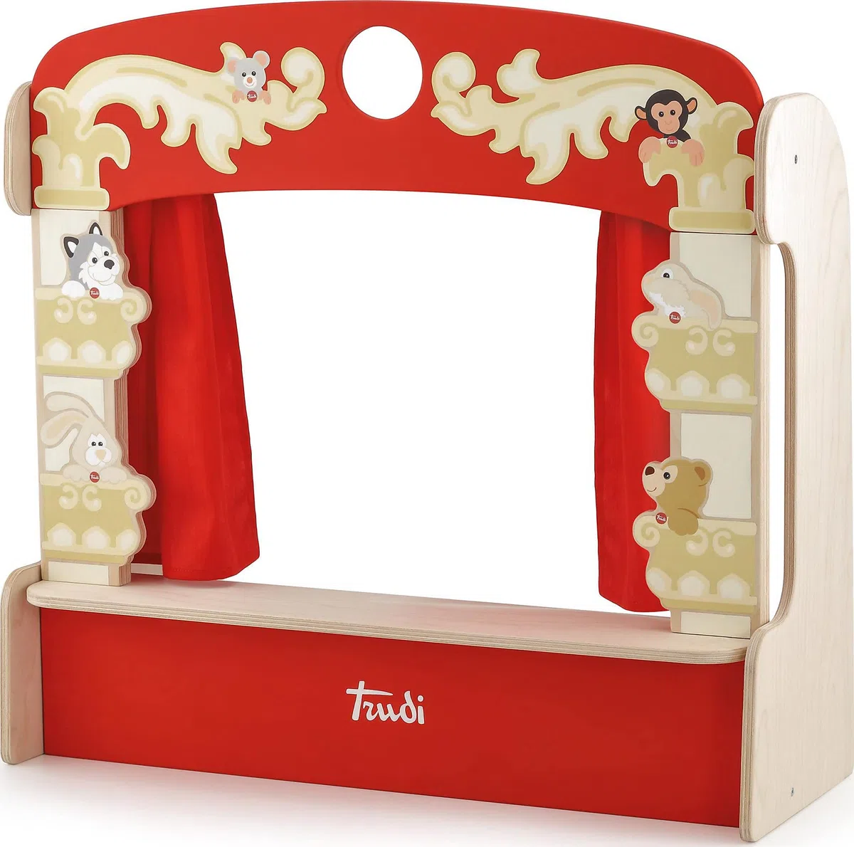 Trudi Tisch- Theater Puppentheater und tragbare Plüschpuppen. Kinderspiel. Geschichten erzählen und erschaffen | 58x56x21cm | Puppets | Modell 88014
