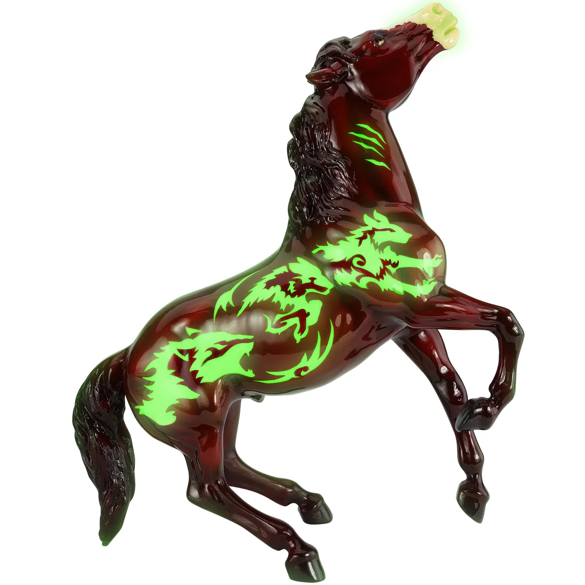 Breyer Traditionelle Serie | Beowulf | 2024 Halloween Pferd | leuchtet im Dunkeln | Pferdefigur | Modell #B-TR-10118