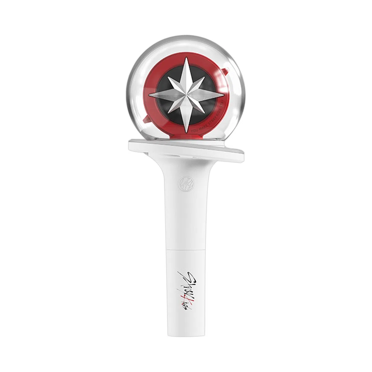 Stray-Kids Offizieller LightStick Version 2 + 1 Mini-Schlüsselanhänger, Weiss/opulenter Garten, 97x97x243.5mm