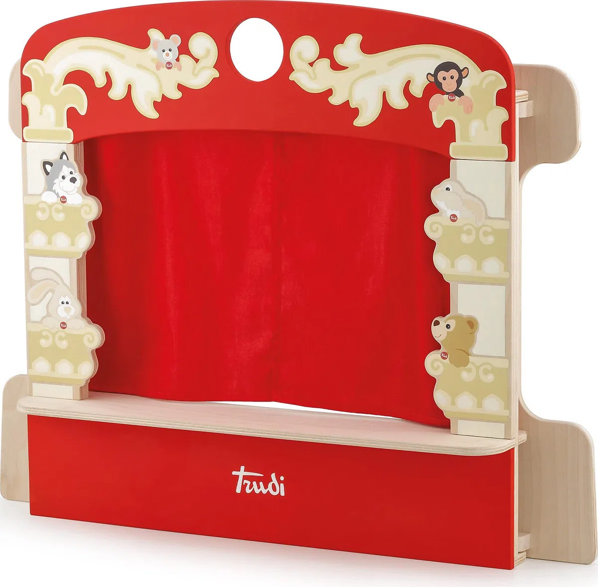 Trudi Tisch- Theater Puppentheater und tragbare Plüschpuppen. Kinderspiel. Geschichten erzählen und erschaffen | 58x56x21cm | Puppets | Modell 88014