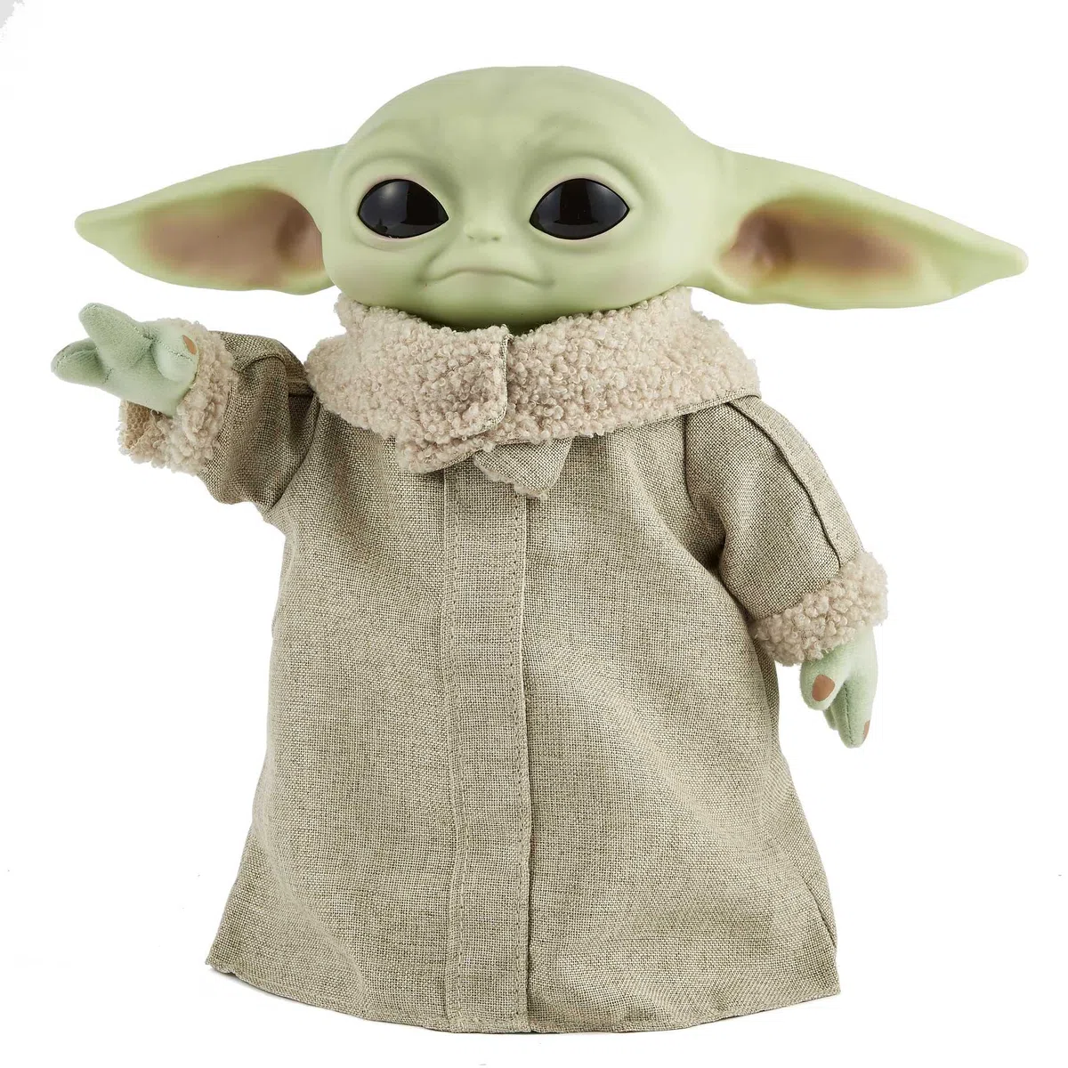 Mattel Disney Star Wars Spielzeug, The Child Plüschfigur, aus 'The Mandalorian', interagierend, mit Geräusch und Bewegungsfunktion, 28cm, Star Wars Geschenke, Spielzeug ab 3 Jahre, GWD87