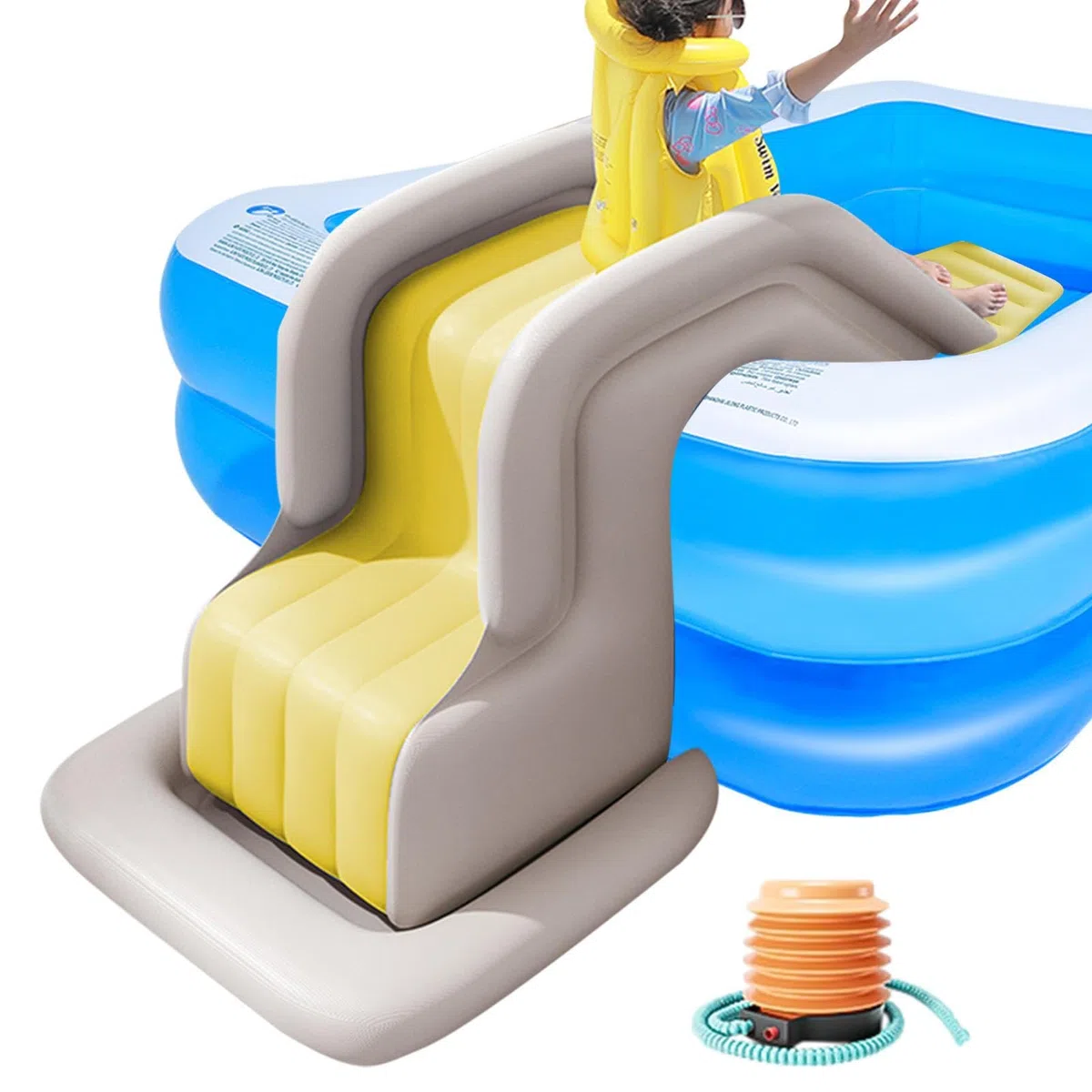 Aufblasbare Wasserrutsche Für Den Pool - Kippsicherer Wasserspaß Für Draußen Als Wasserrutsche,Stabilisierte Aufblasbare Rutsche Für Wasserparks Und Aufblasbare Pools