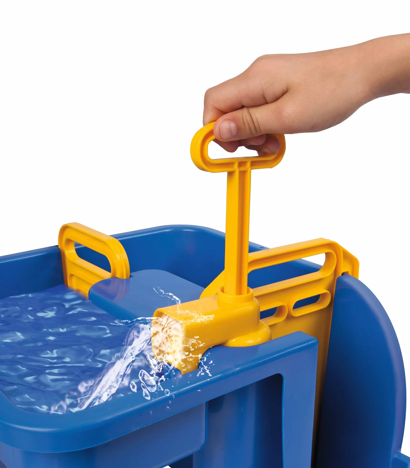 BIG - Waterplay Amsterdam - Wasserbahn blau, 175 x 143 x 27cm große Bahn, mit 4 Booten, Wasserflugzeug und 3 Spielfiguren, 2 Schleusen, Wasserpumpe und Hafenbecken, ab 3 Jahren