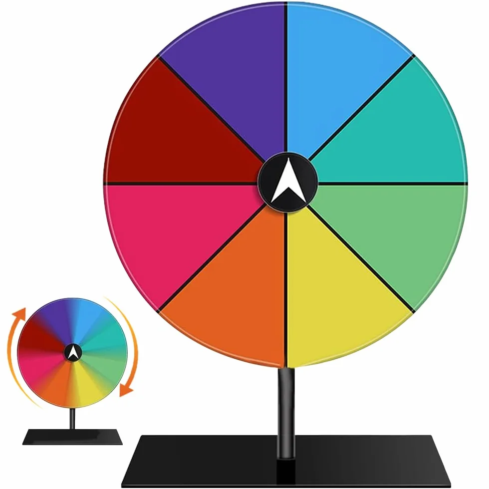 Glücksrad zum Drehen, 20cm 8 Slots Glücksrad Spielzeug, Spinning Prize Wheel, Für Party Karneval Messe Glücksrad Rouletterad