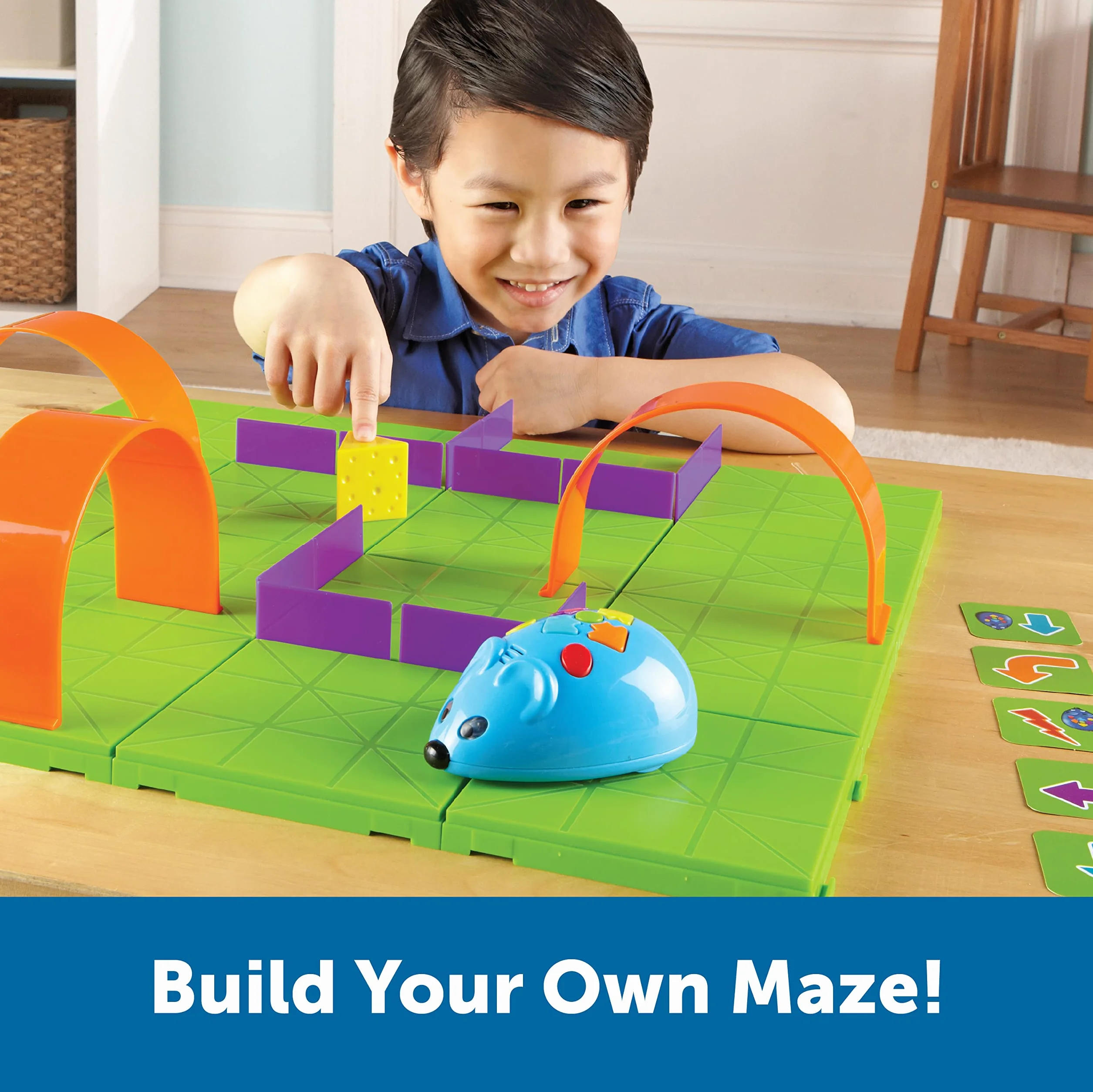 Learning Resources Code & Go Robotermaus Activity Set, Alter 4–8, Robotermaus programmieren, stärkt logisches Denken und Mint-Kompetenz