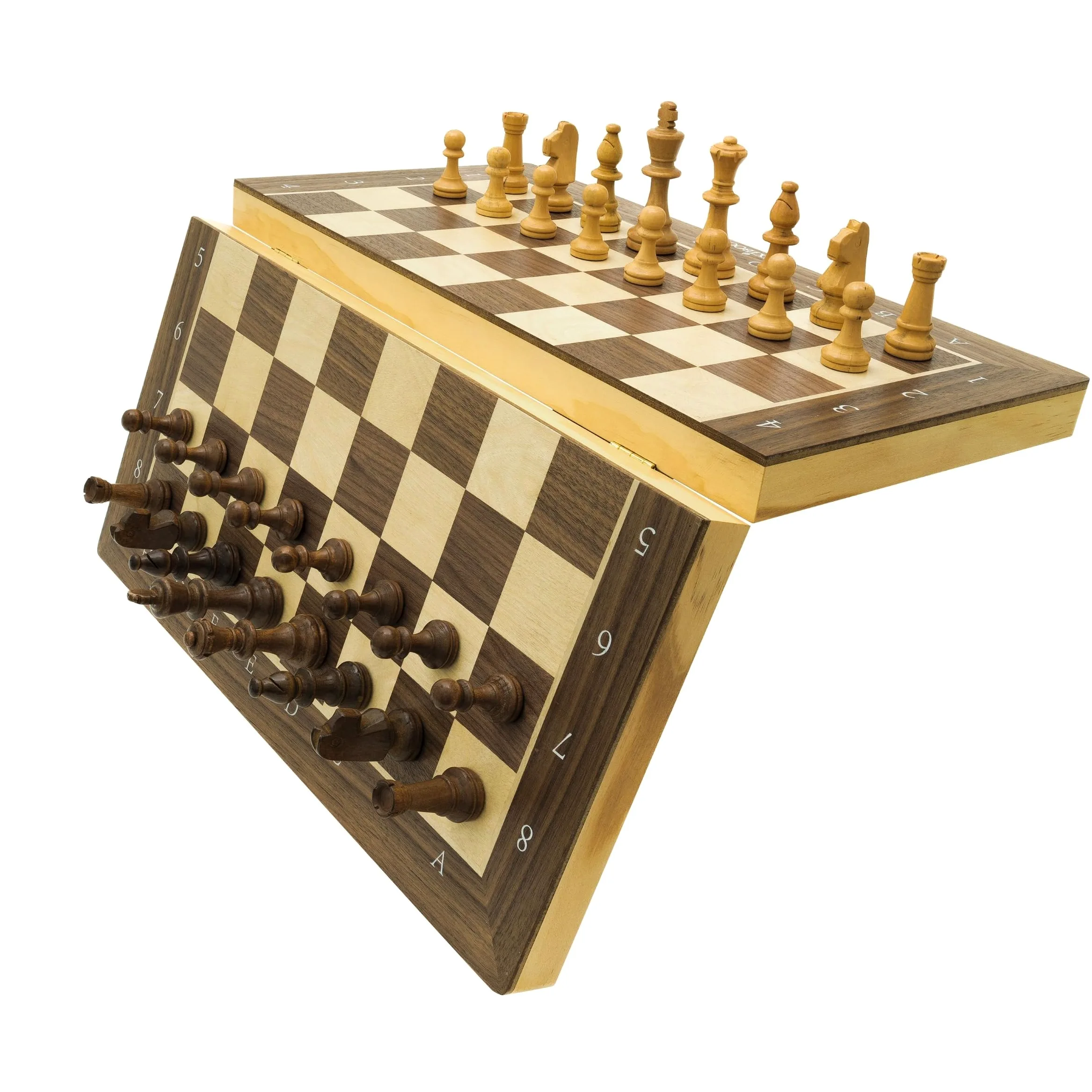 Lexibook, Chessman Giant Wood Pro - zusammenklappbares Schachbrett aus Holz mit magnetischen Figuren, CGM1000LXB
