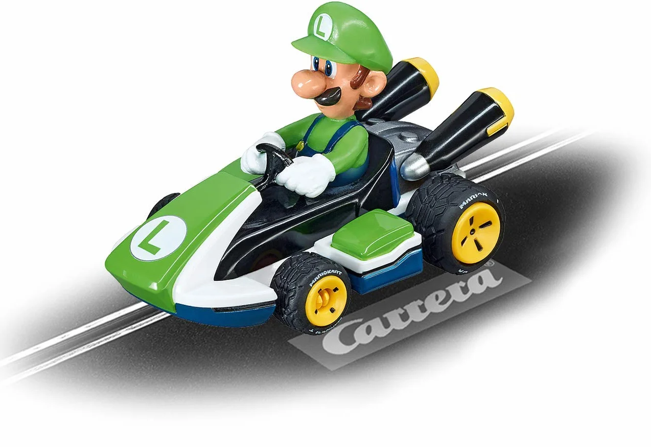 Carrera 20062491 GO!!! Nintendo Mario Kart 8 Rennstrecken-Set | 4,9m elektrische Carrerabahn mit Mario & Luigi Spielzeugautos | mit 2 Handreglern & Streckenteilen | Spielzeug für Kinder ab 6 Jahren