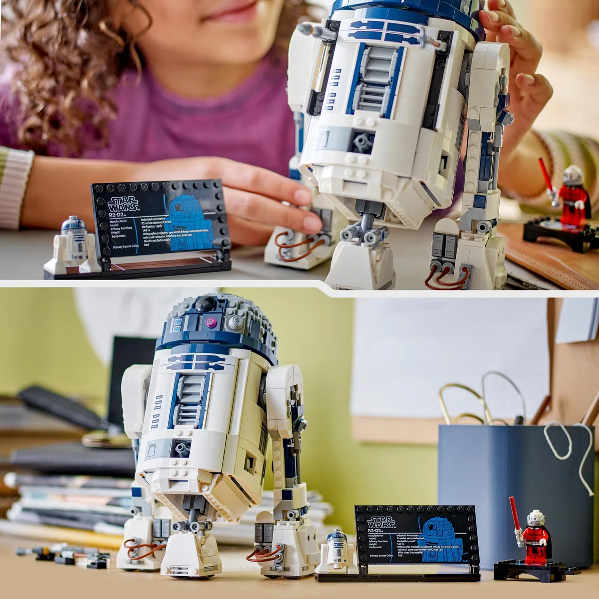 LEGO Star Wars 75379 R2-D2 Spielzeug – Spielfigur zum Ausstellen mit drehbarem Kopf, Periskop und Werkzeugen mit Darth Malak Minifigur – Geschenk für Jungs ab 10 Jahren und Erwachsene