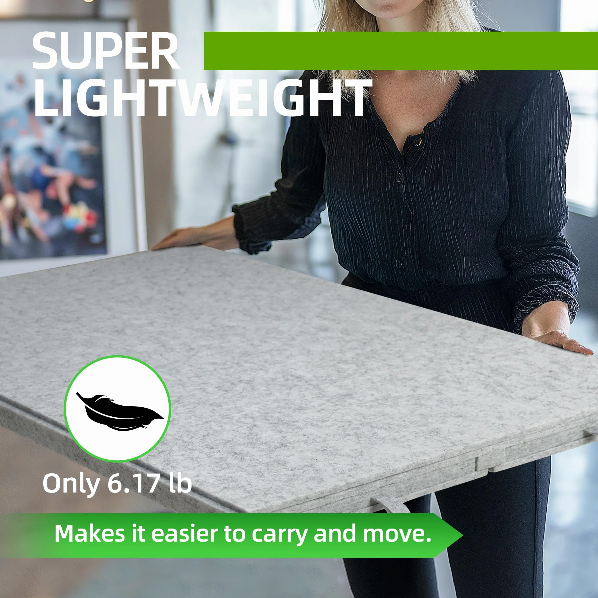 Lavievert 1500 Teile geneigtes Puzzlebrett mit 2-in-1 Design Ständer und Abdeckung und 6 Schubladen leichte Puzzle-Plattform, tragbarer Puzzletisch für Erwachsene mit Filz-Puzzle-Schutz - Hellgrau