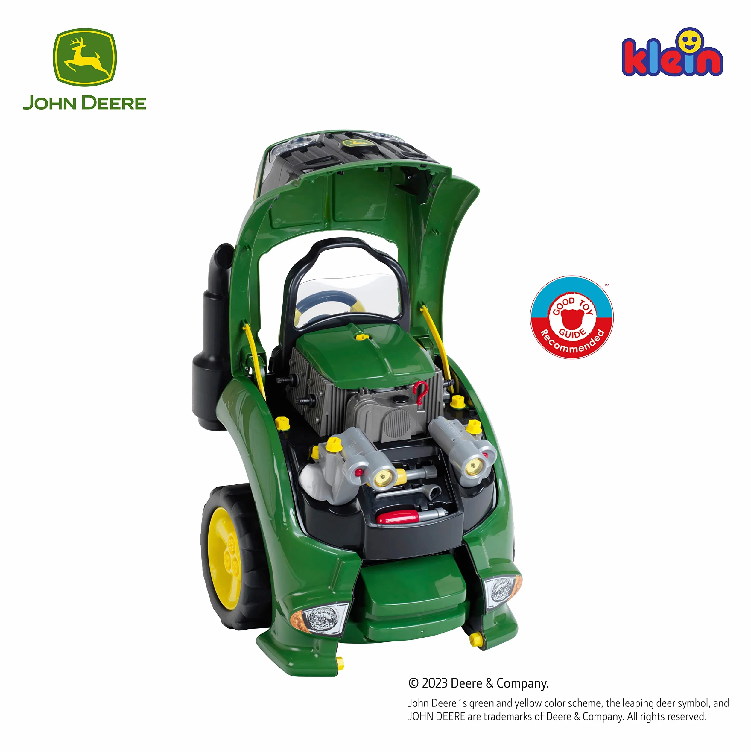 Theo Klein 3916 John Deere Tractor Engine | 56-teilige Traktormotor-Nachbildung mit vielen Funktionen zum Schrauben und Tüfteln | Maße: 43 cm x 40 cm x 52,5 cm | Spielzeug für Kinder ab 3 Jahren