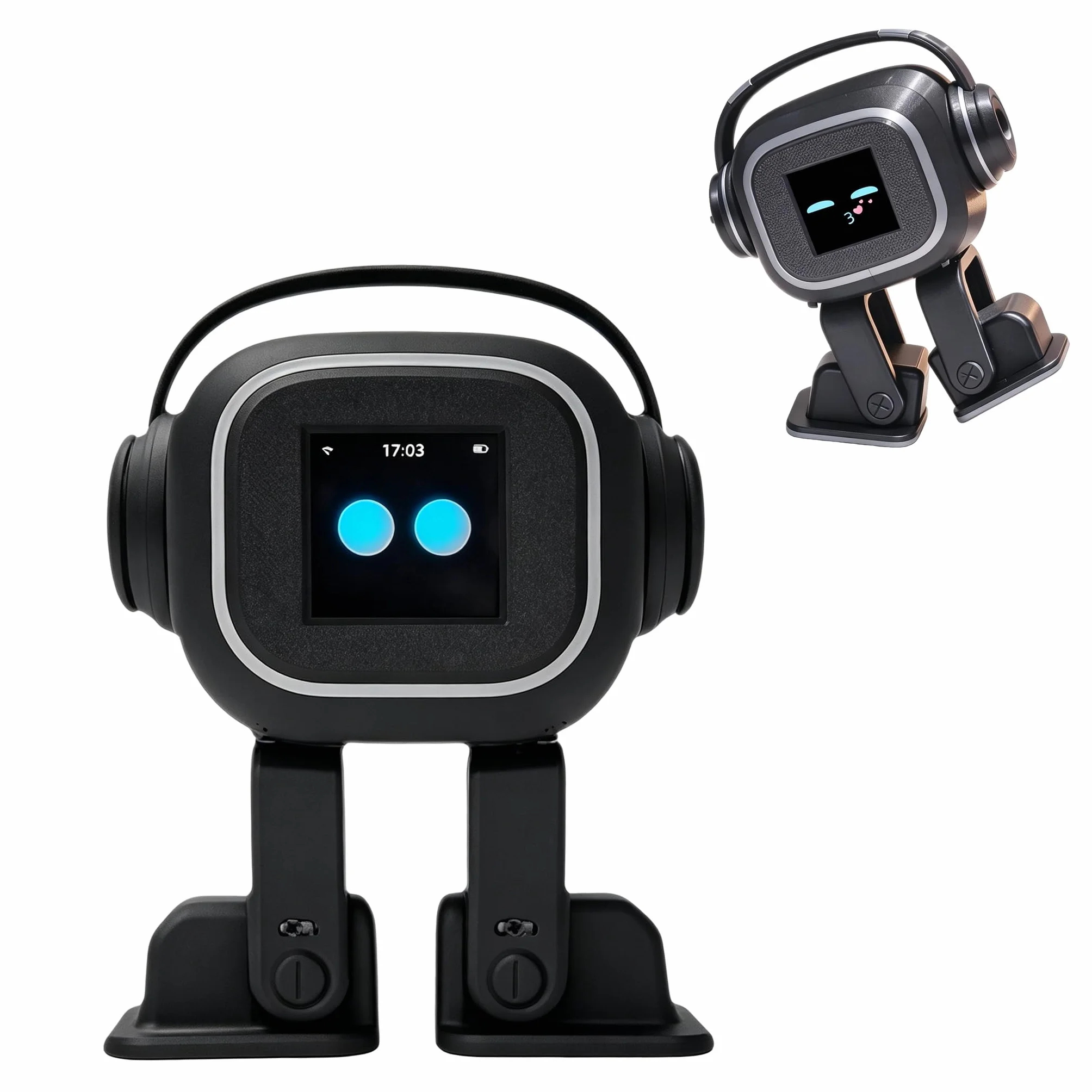 KI-Chatbot für Begleiter-Roboter mit emotionaler Interaktion, Gesangs- und Tanzunterhaltung, Sprachsteuerung, Ausdruck (schwarz)
